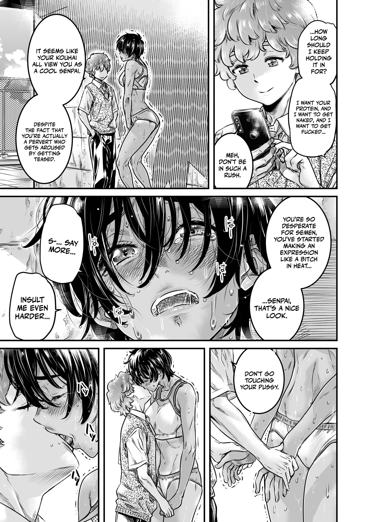 Hentai Manga Comic-A 175cm-Tall Track-and-Field Girl Wants To Run With Her Male Kouhai's Semen Inside Her-Read-14